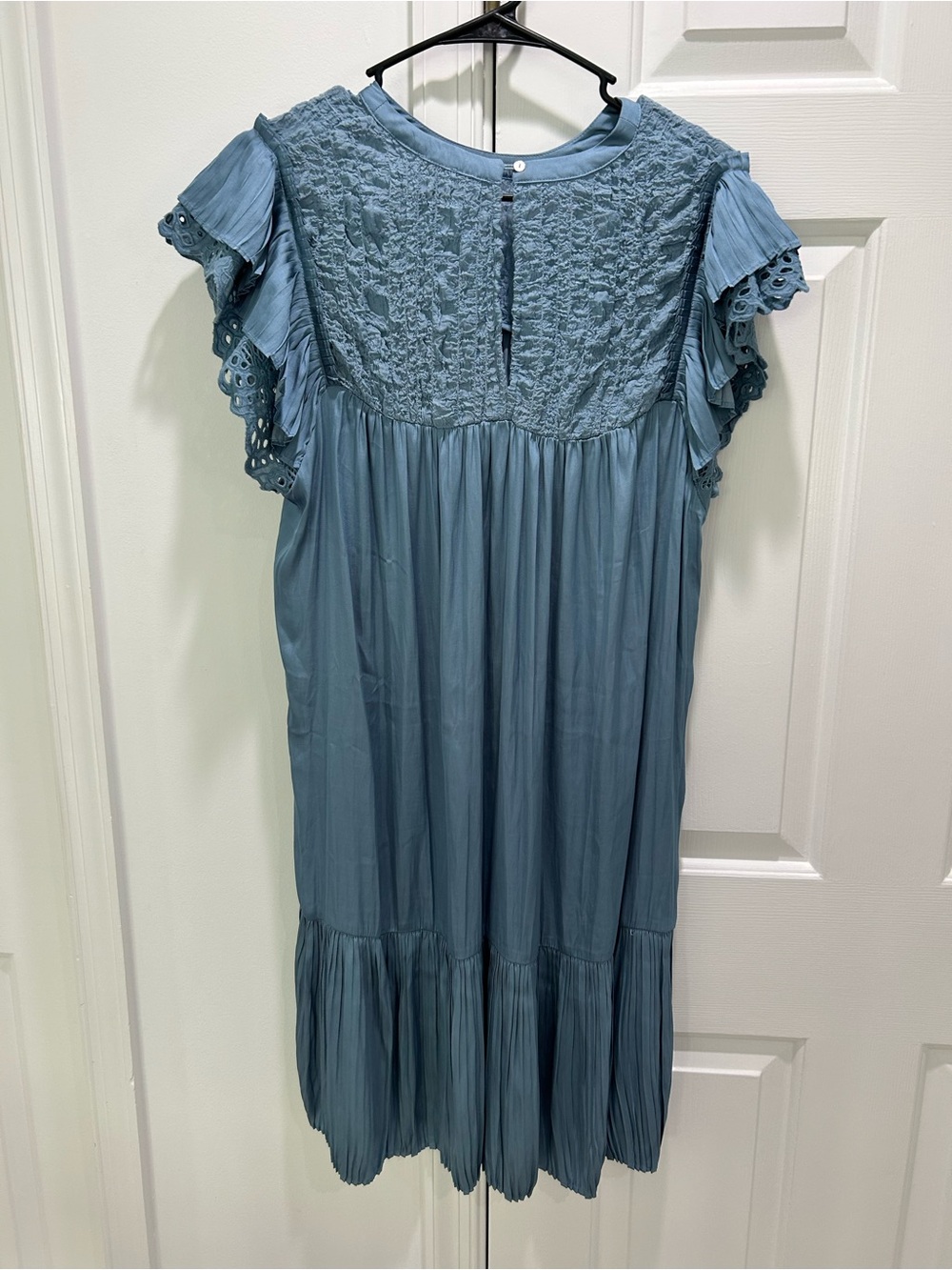 Current Air Light Blue Pleated Dress - Picture 2 of 3